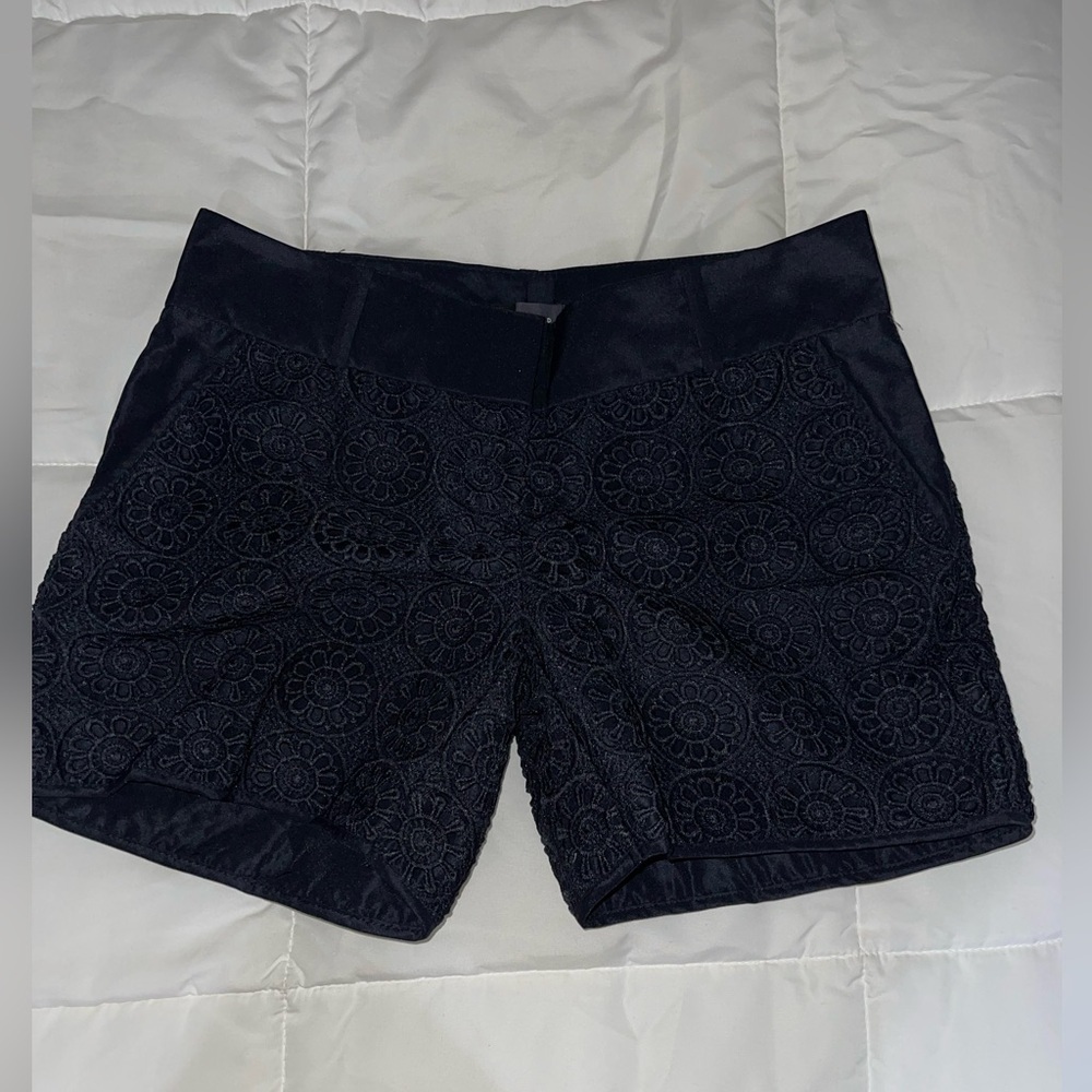 The Limited Women's Navy Crochet Lace Chino Shorts